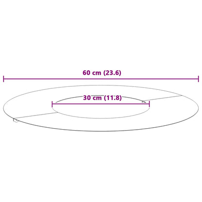 lämplig för Flat trädring Antracit Ø30 / 60 cm Stål