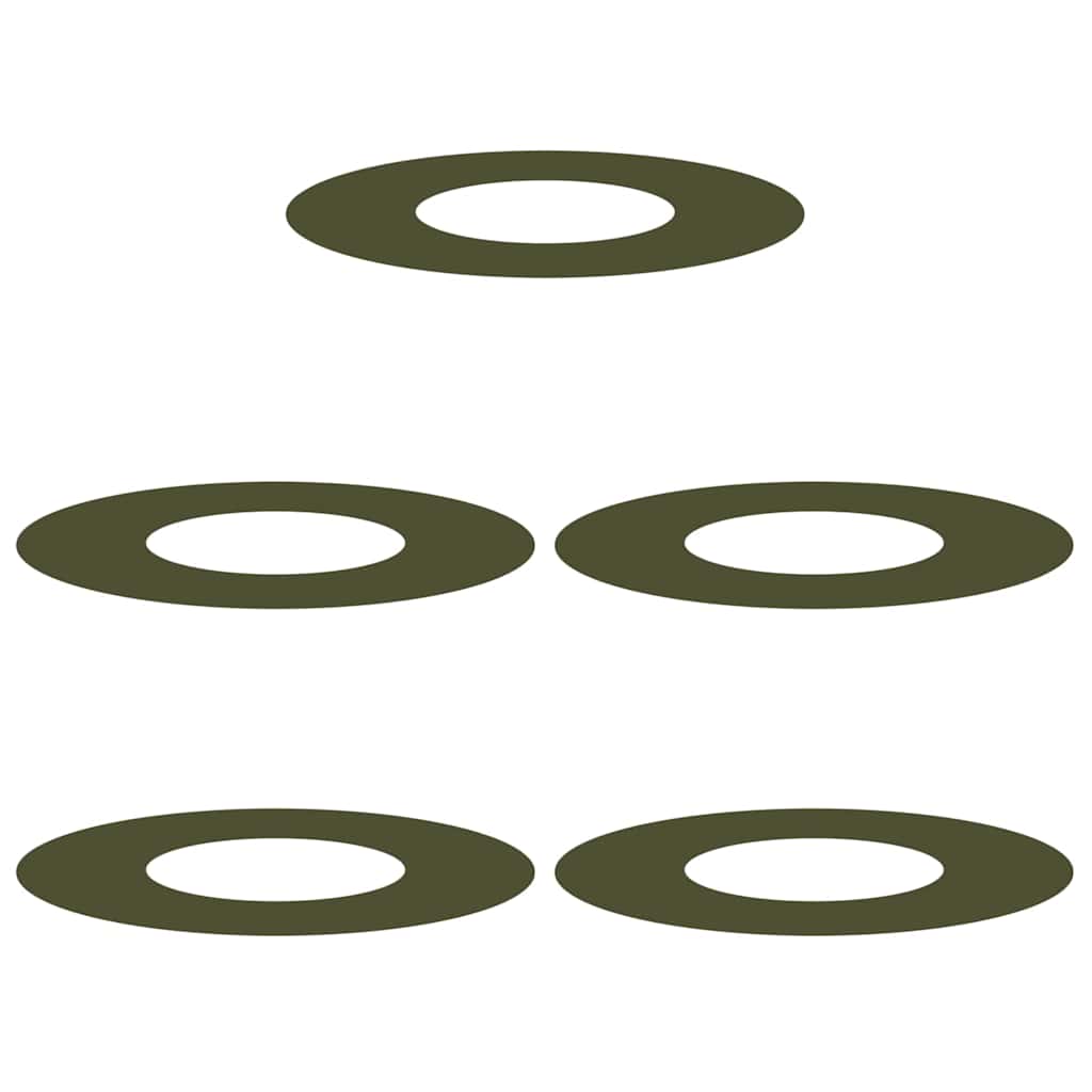 lämplig för Flat Trädringar 5 pcs Olivgrön Ø30 / 60 cm Stål