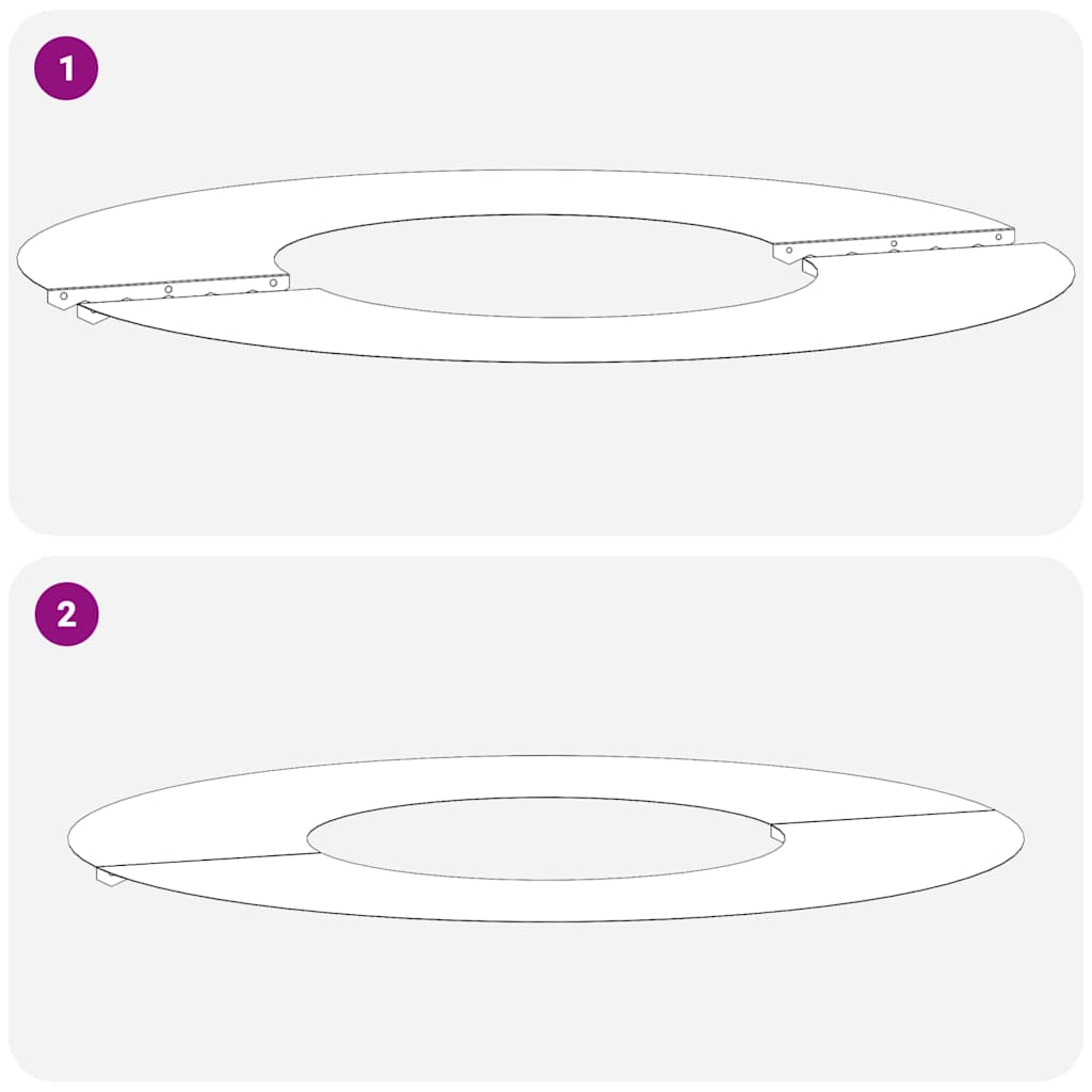 lämplig för Flat Trädringar 5 pcs Silver Ø30 / 60 cm