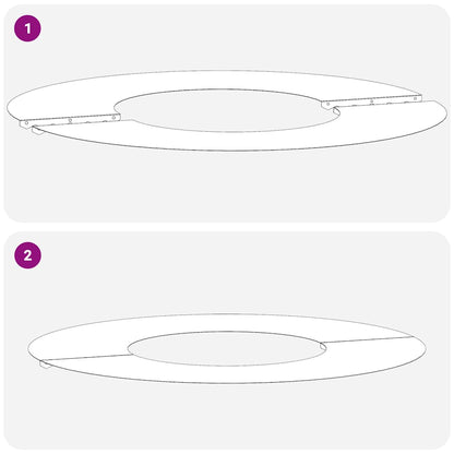 lämplig för Flat Trädringar 5 pcs Silver Ø30 / 60 cm