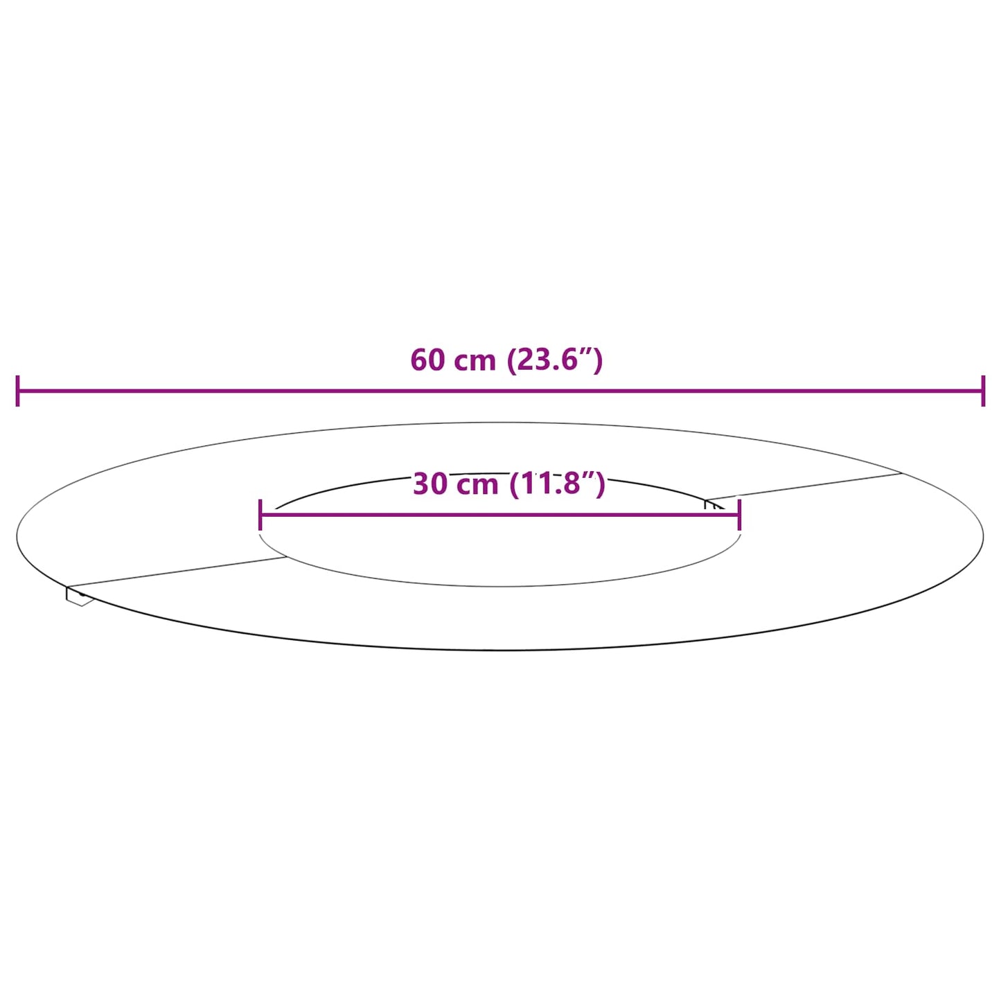 lämplig för Flat trädring Brun Ø30 / 60 cm Väderbeständig stål