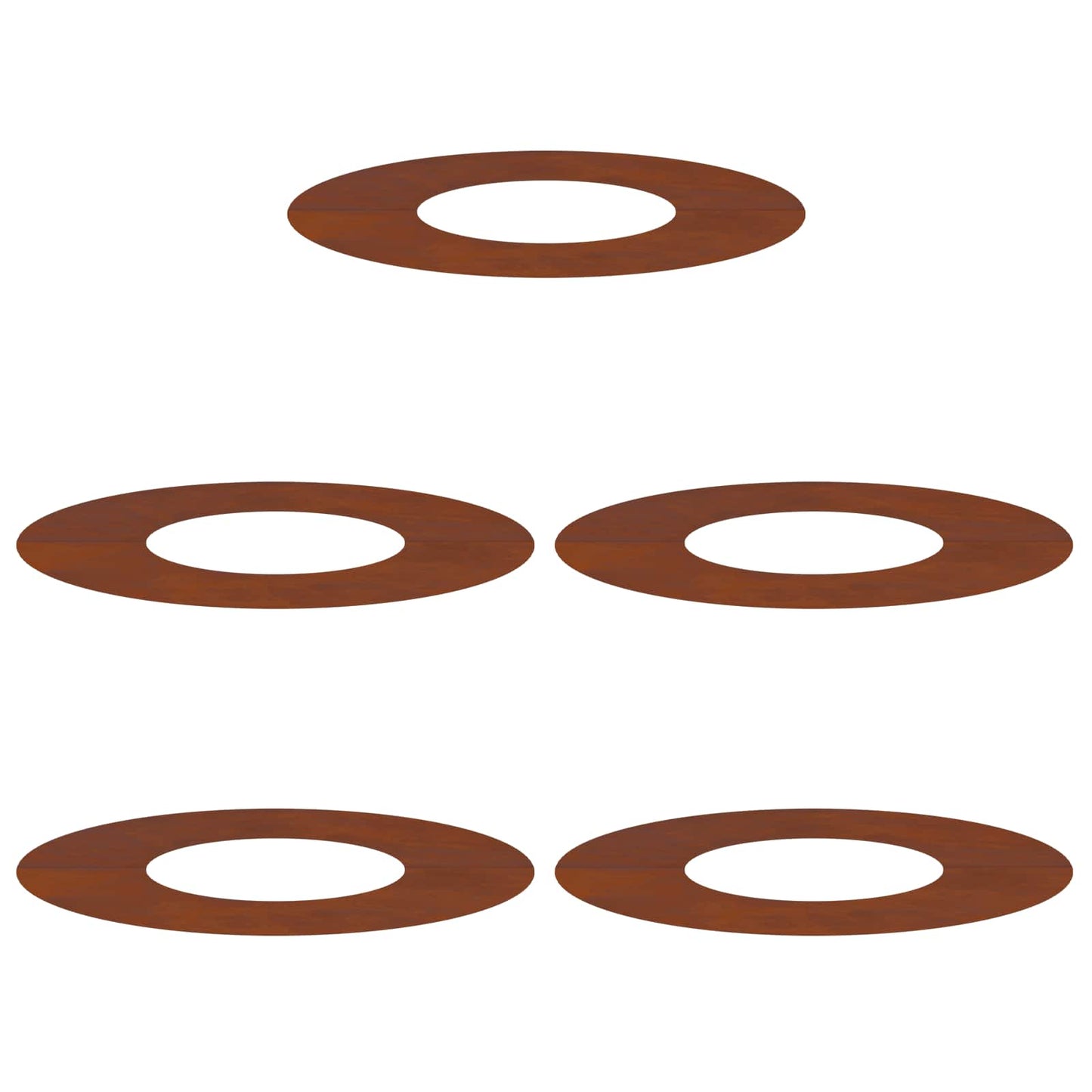 lämplig för Flat Trädringar 5 pcs Brun Ø30 / 60 cm
