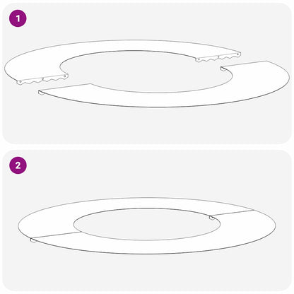lämplig för Flat trädring Svart Ø40 / 70 cm Stål