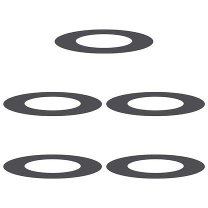 lämplig för Flat Trädringar 5 pcs Svart Ø40 / 70 cm Stål