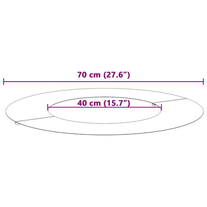 lämplig för Flat Trädringar 5 pcs Vit Ø40 / 70 cm Stål