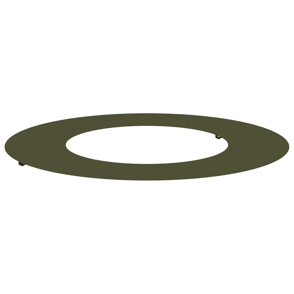 Trä ring Olivgrön Ø40 / 70 cm Kallvalsat stål