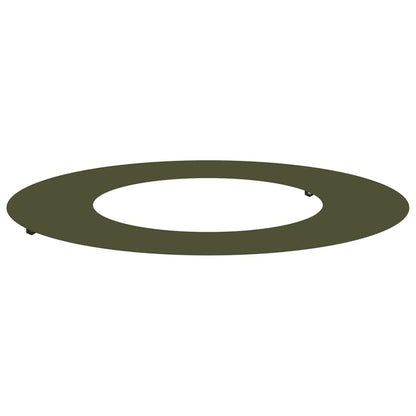 Trä ring Olivgrön Ø40 / 70 cm Kallvalsat stål