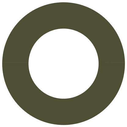 Trä ring Olivgrön Ø40 / 70 cm Kallvalsat stål