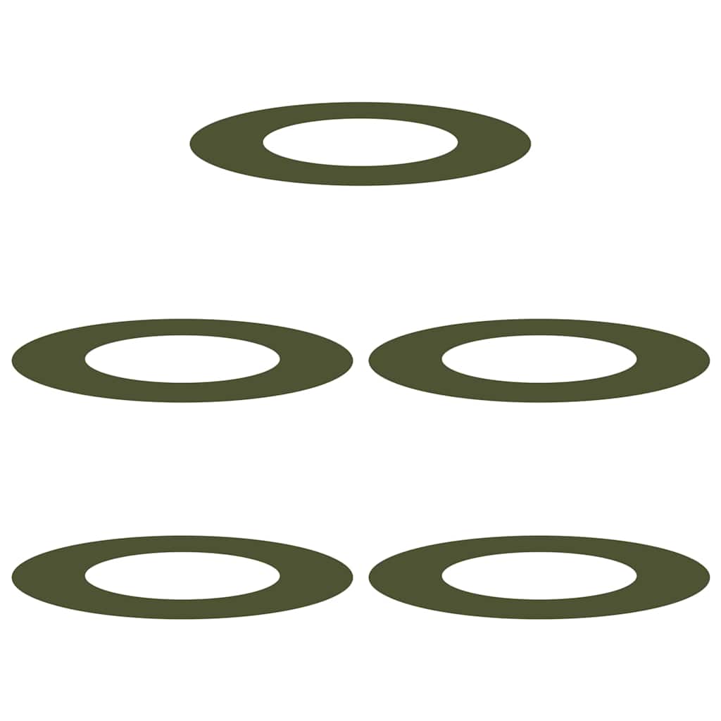 lämplig för Flat Trädringar 5 pcs Olivgrön Ø40 / 70 cm Stål