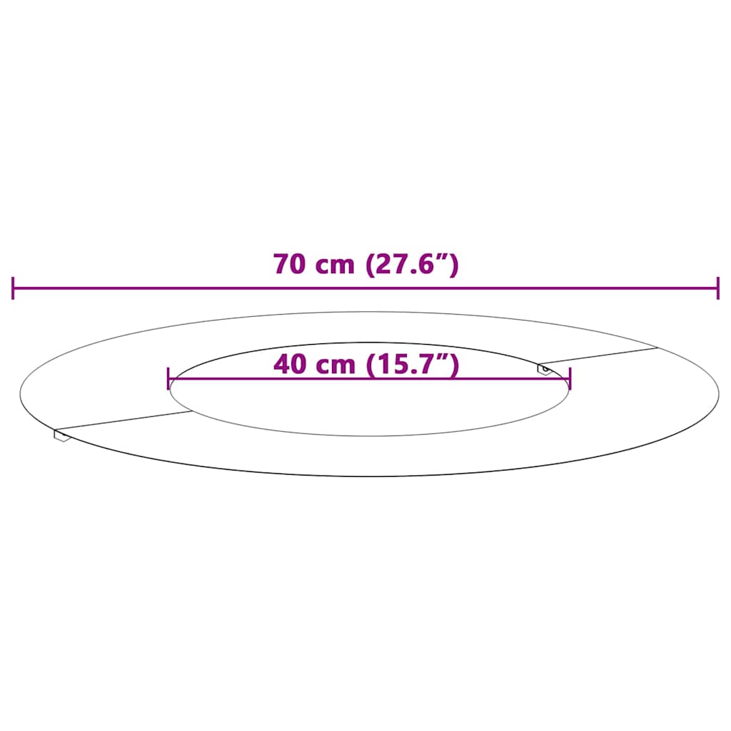 lämplig för Flat Trädringar 5 pcs Olivgrön Ø40 / 70 cm Stål