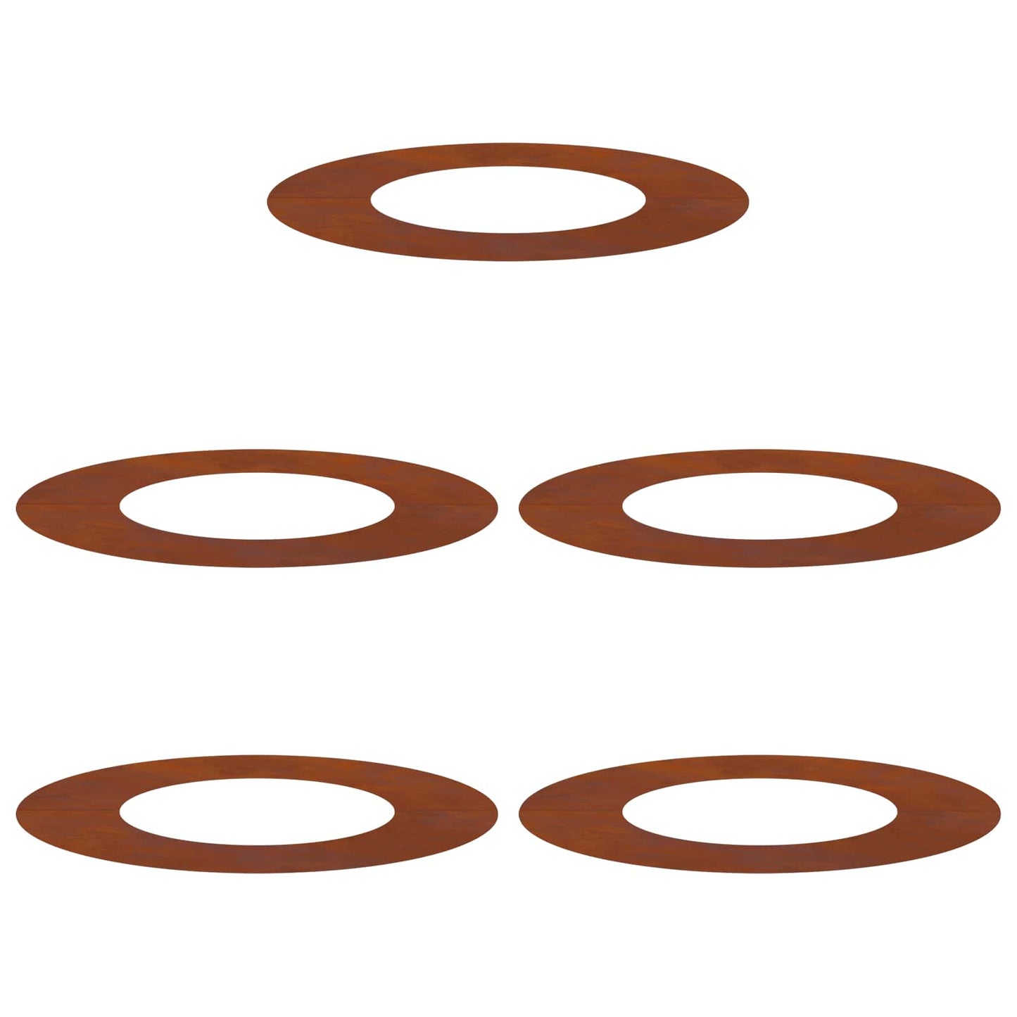 lämplig för Flat Trädringar 5 pcs Brun Ø40 / 70 cm
