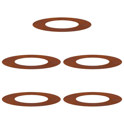 lämplig för Flat Trädringar 5 pcs Brun Ø40 / 70 cm