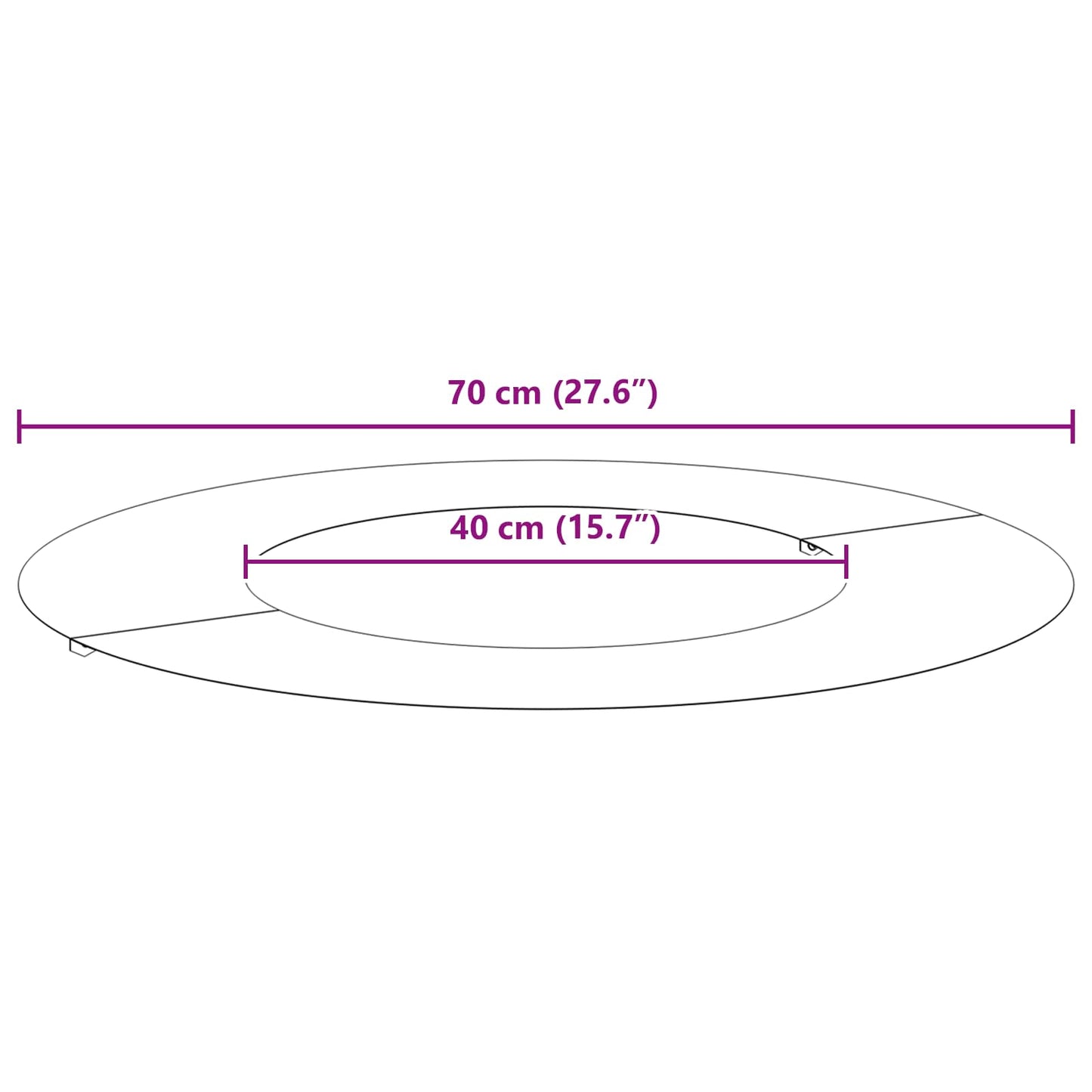 lämplig för Flat Trädringar 5 pcs Brun Ø40 / 70 cm