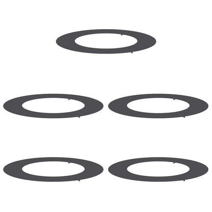 lämplig för Flat Trädringar 5 pcs Svart Ø50 / 80 cm Stål