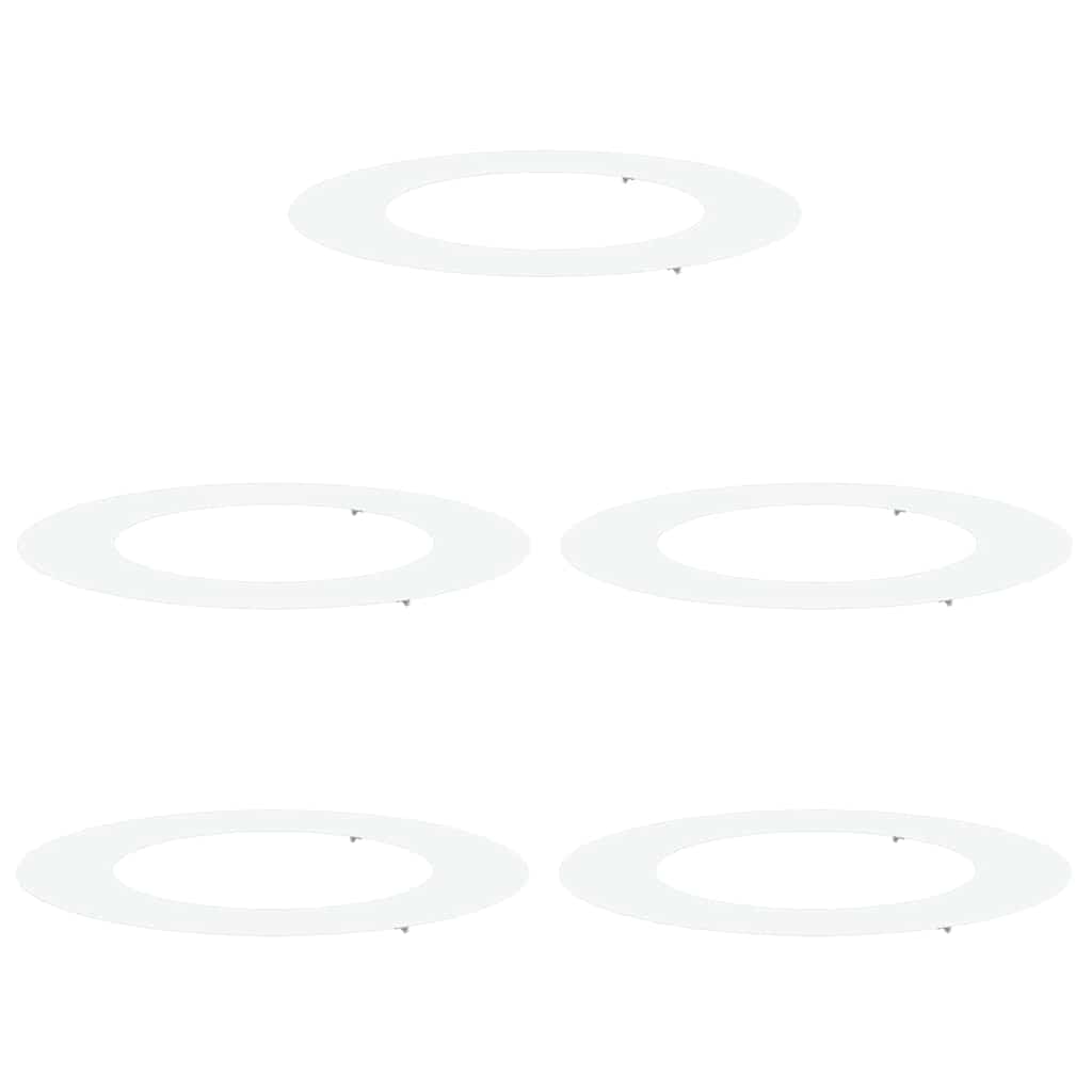 lämplig för Flat Trädringar 5 pcs Vit Ø50 / 80 cm Stål