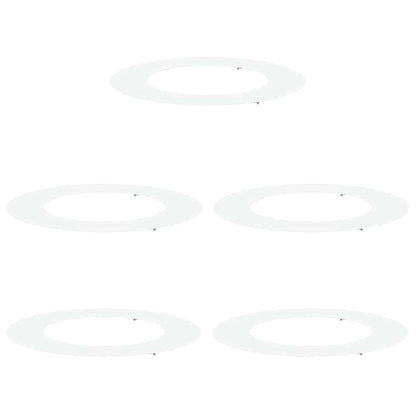 lämplig för Flat Trädringar 5 pcs Vit Ø50 / 80 cm Stål