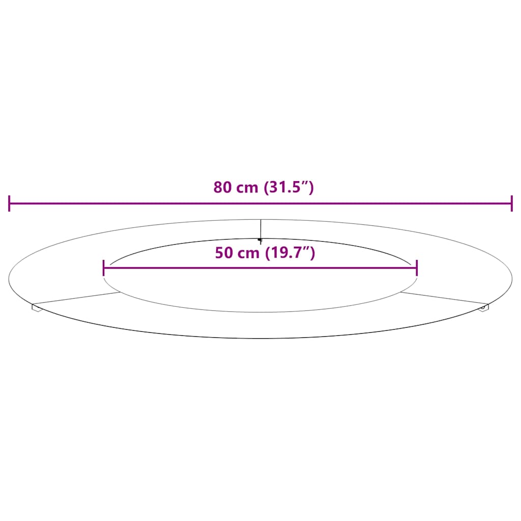 lämplig för Flat Trädringar 5 pcs Vit Ø50 / 80 cm Stål