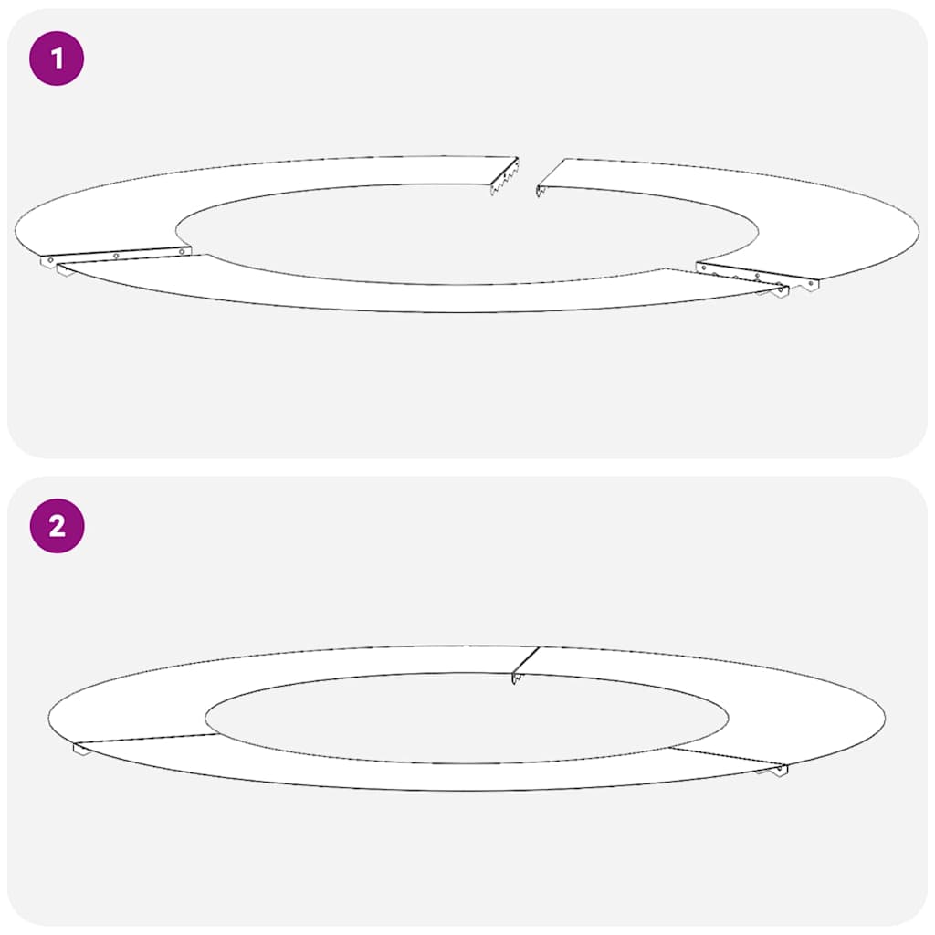 lämplig för Flat Trädringar 5 pcs Olivgrön Ø50 / 80 cm Stål