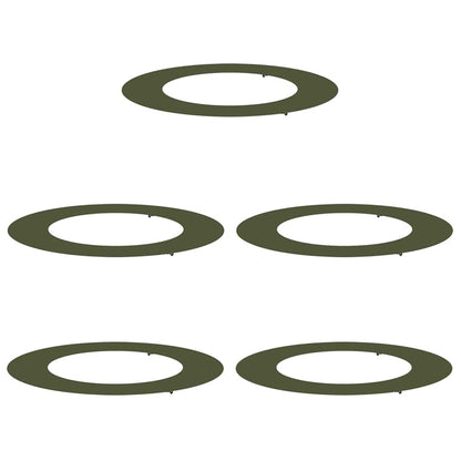 lämplig för Flat Trädringar 5 pcs Olivgrön Ø50 / 80 cm Stål