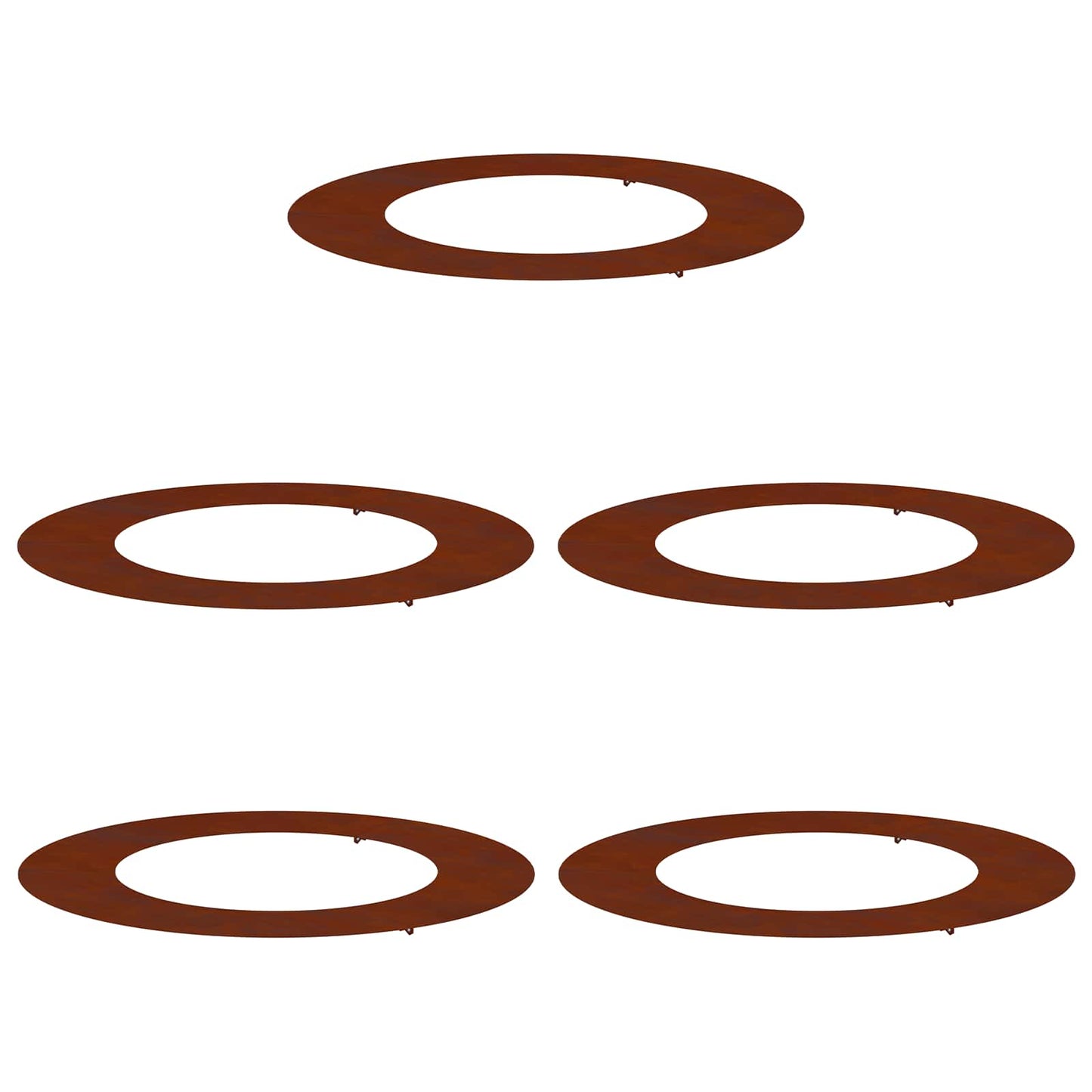 lämplig för Flat Trädringar 5 pcs Brun Ø50 / 80 cm