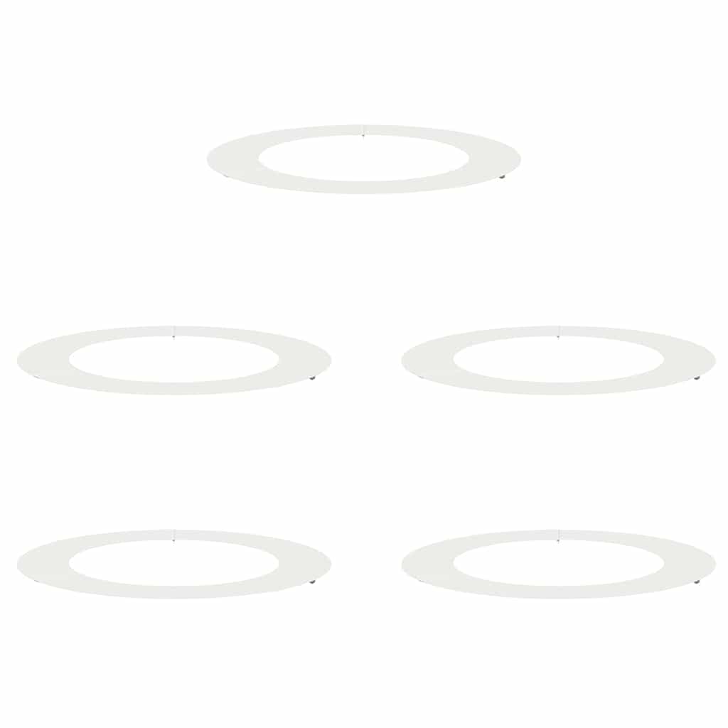 lämplig för Flat Trädringar 5 pcs Vit Ø60 / 90 cm Stål