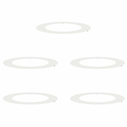 lämplig för Flat Trädringar 5 pcs Vit Ø60 / 90 cm Stål