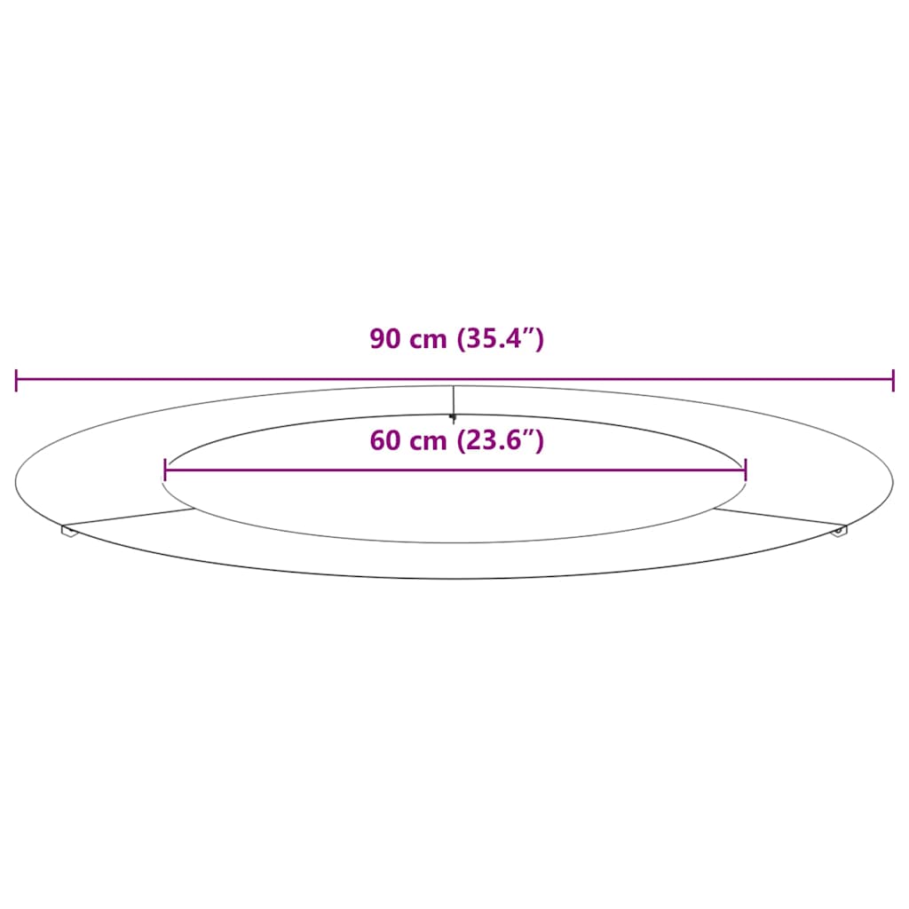lämplig för Flat Trädringar 5 pcs Vit Ø60 / 90 cm Stål