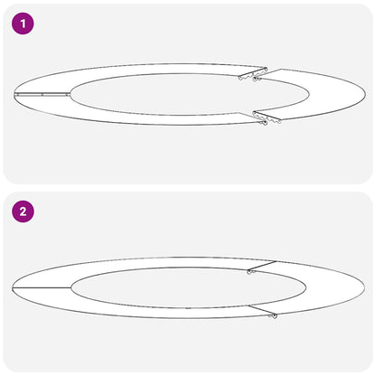 lämplig för Flat Trädringar 5 pcs Olivgrön Ø60 / 90 cm Stål