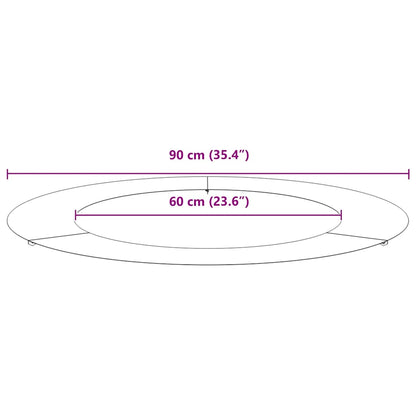 lämplig för Flat Trädringar 5 pcs Olivgrön Ø60 / 90 cm Stål