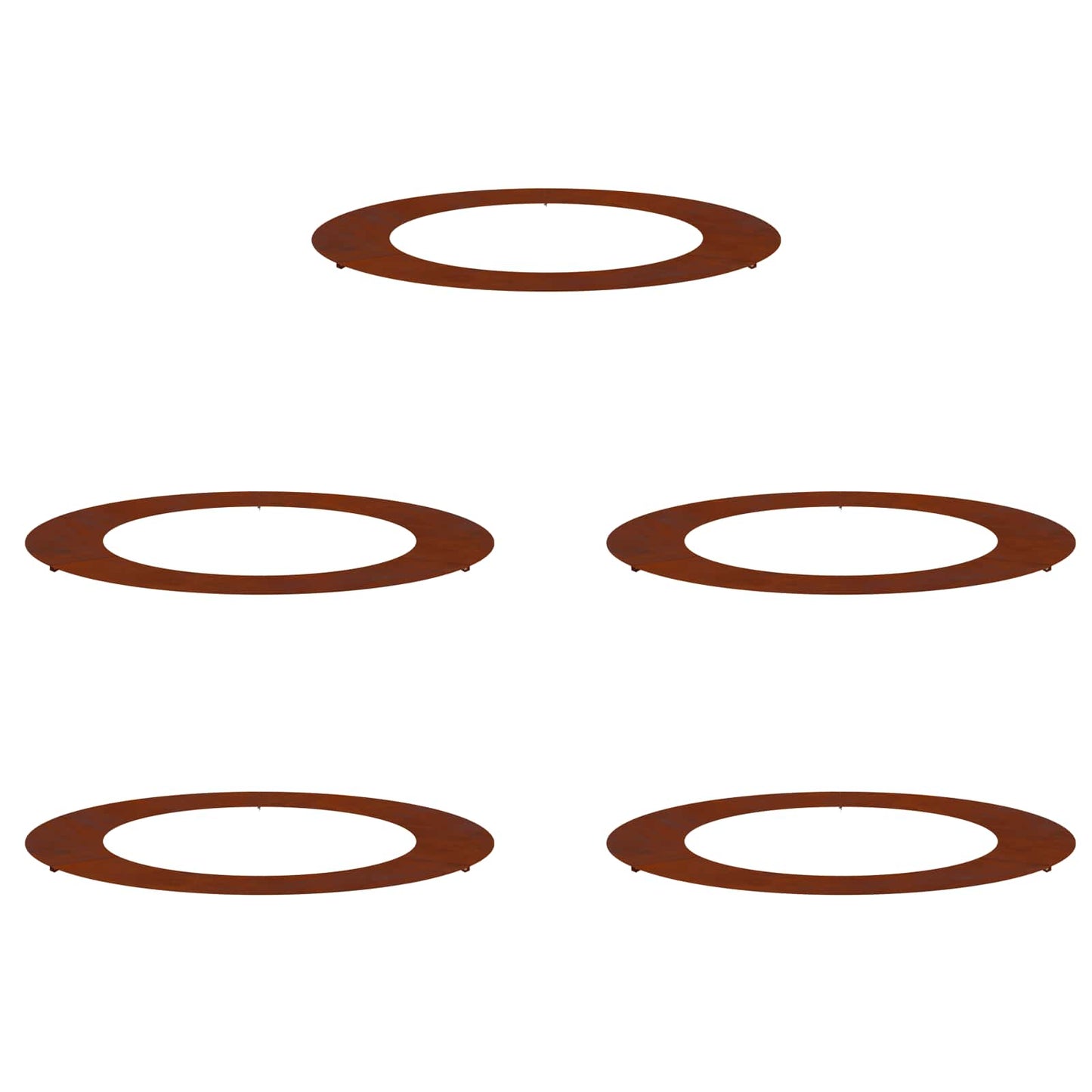 lämplig för Flat Trädringar 5 pcs Brun Ø60 / 90 cm