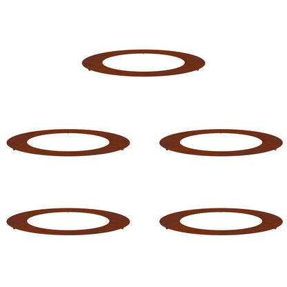 lämplig för Flat Trädringar 5 pcs Brun Ø60 / 90 cm