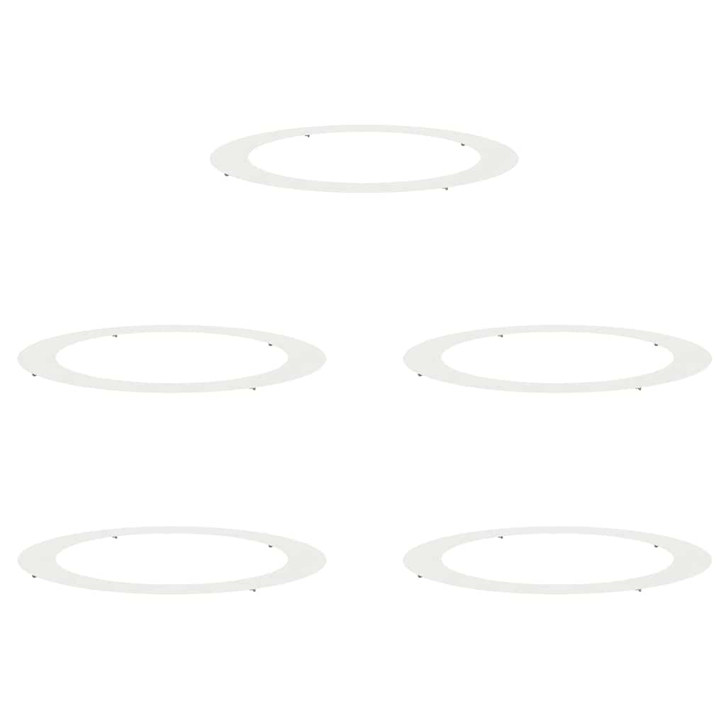 lämplig för Flat Trädringar 5 pcs Vit Ø90 / 120 cm Stål