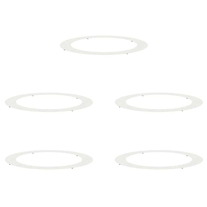 lämplig för Flat Trädringar 5 pcs Vit Ø90 / 120 cm Stål