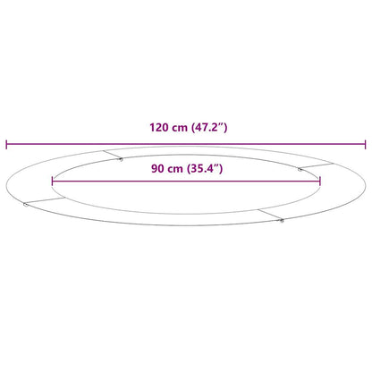 lämplig för Flat Trädringar 5 pcs Antracit Ø90 / 120 cm Stål