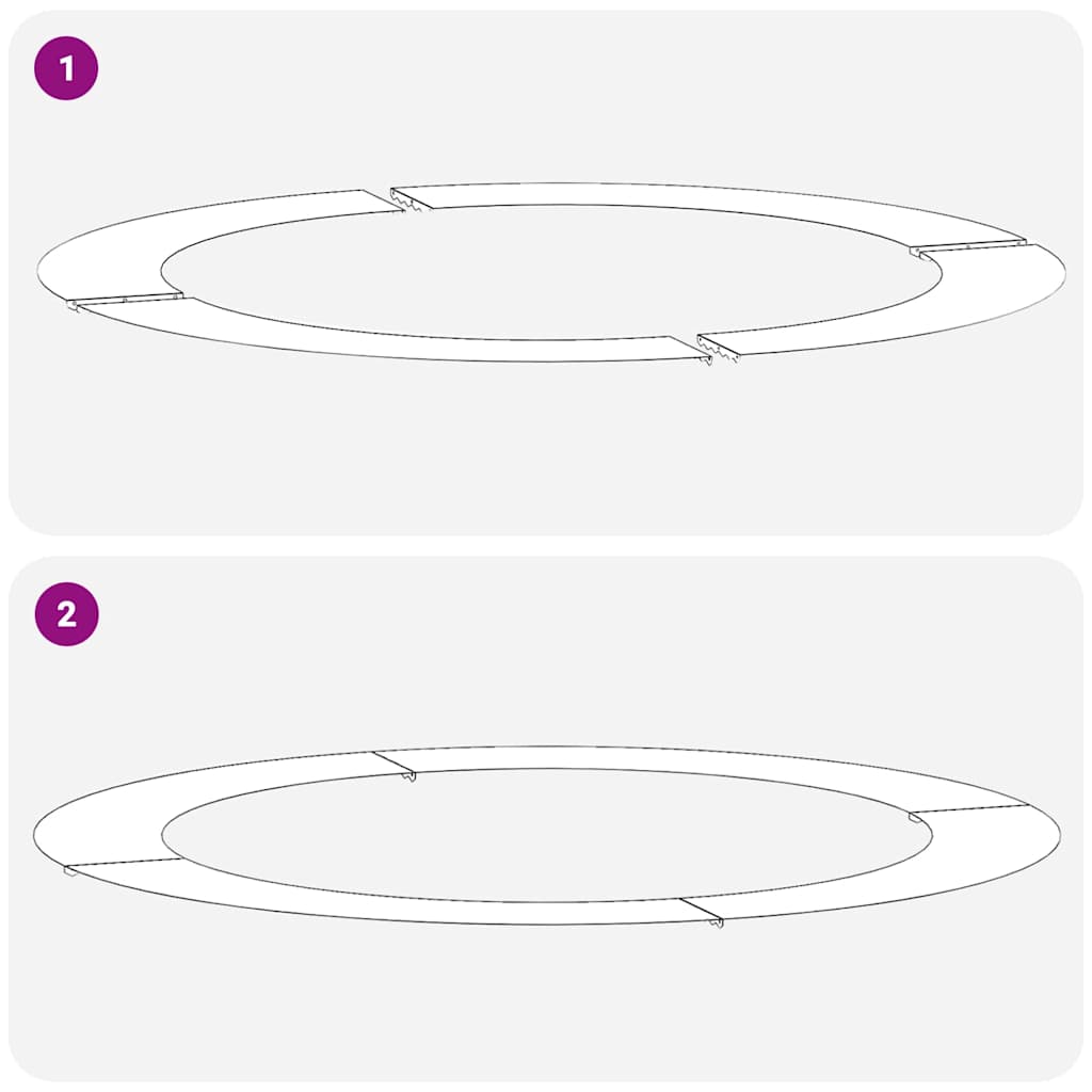 lämplig för Flat Trädringar 5 pcs Olivgrön Ø90 / 120 cm Stål