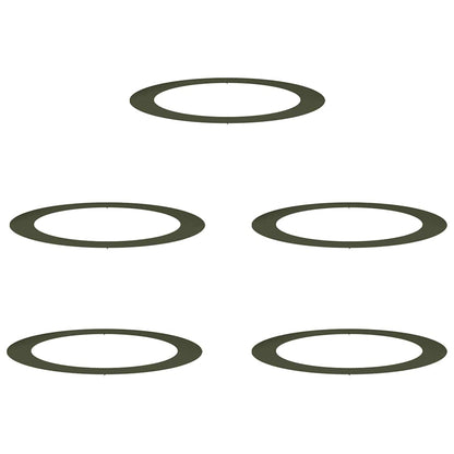 lämplig för Flat Trädringar 5 pcs Olivgrön Ø90 / 120 cm Stål