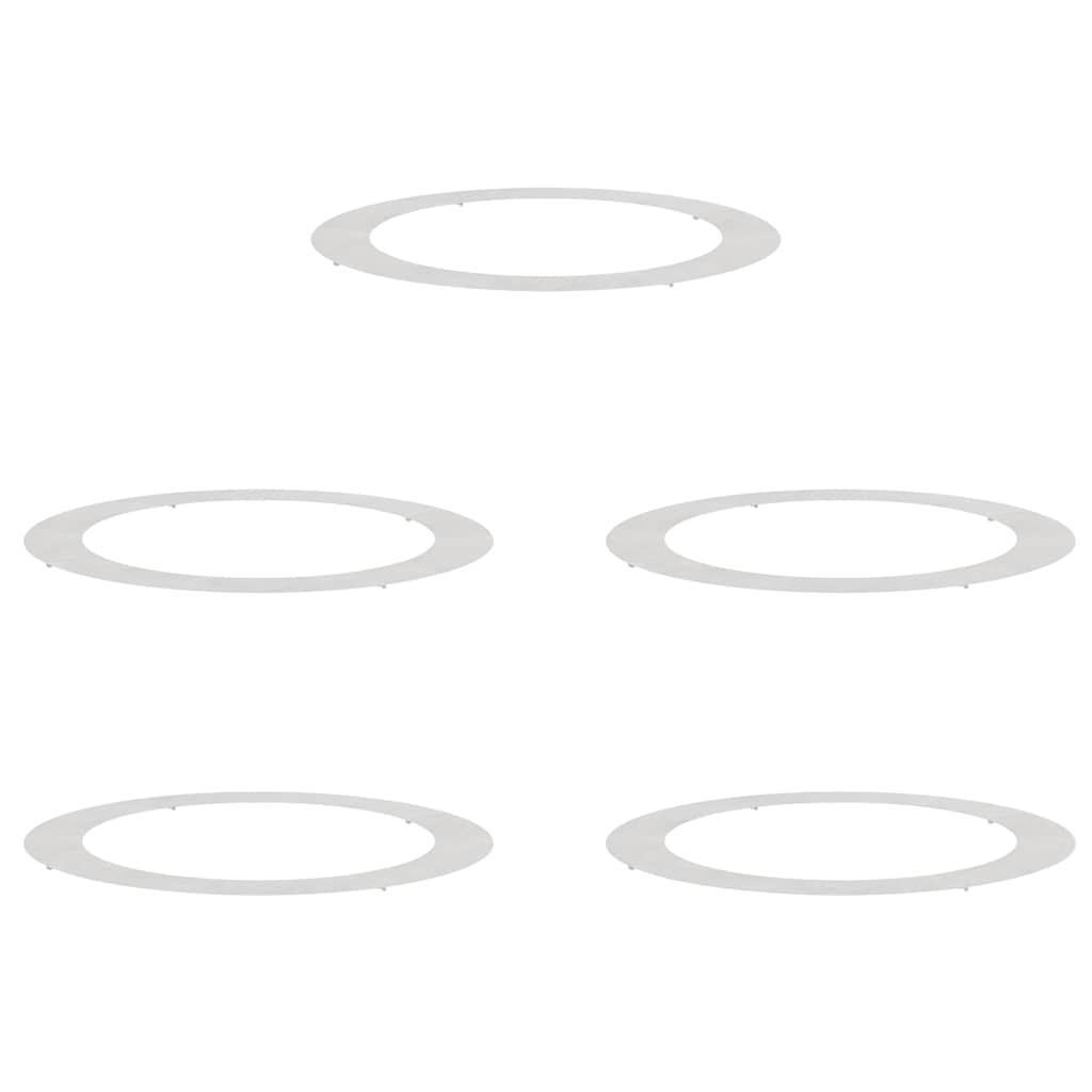 lämplig för Flat Trädringar 5 pcs Silver Ø90 / 120 cm