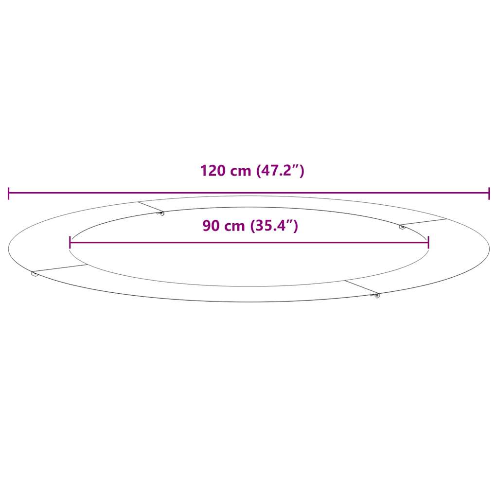lämplig för Flat Trädringar 5 pcs Silver Ø90 / 120 cm
