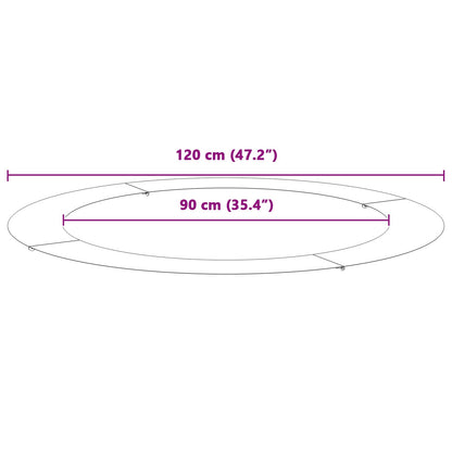 lämplig för Flat trädring Brun Ø90 / 120 cm Väderbeständig stål
