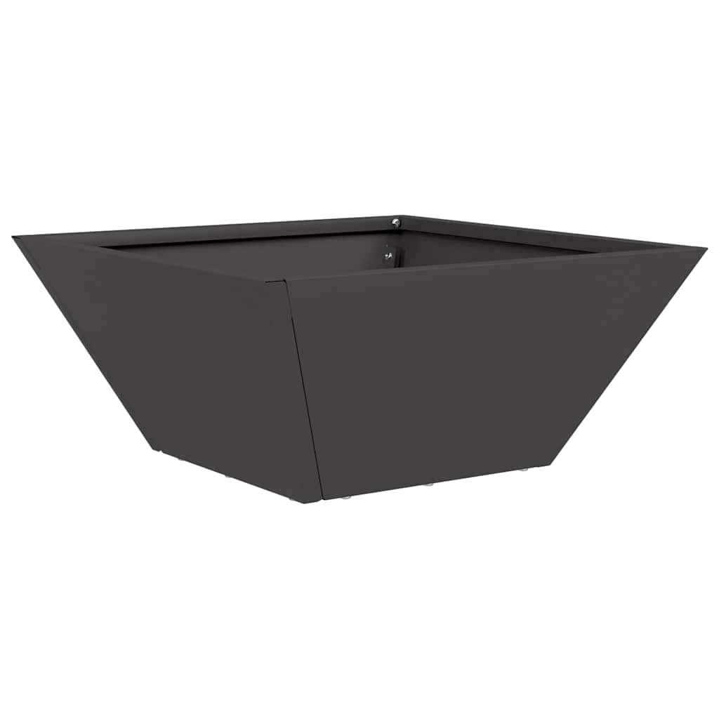 Trädgårdsplanterare Svart 35 x 35 x 15 cm Kallvalsat stål