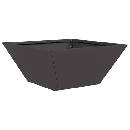 Trädgårdsplanterare Svart 35 x 35 x 15 cm Kallvalsat stål