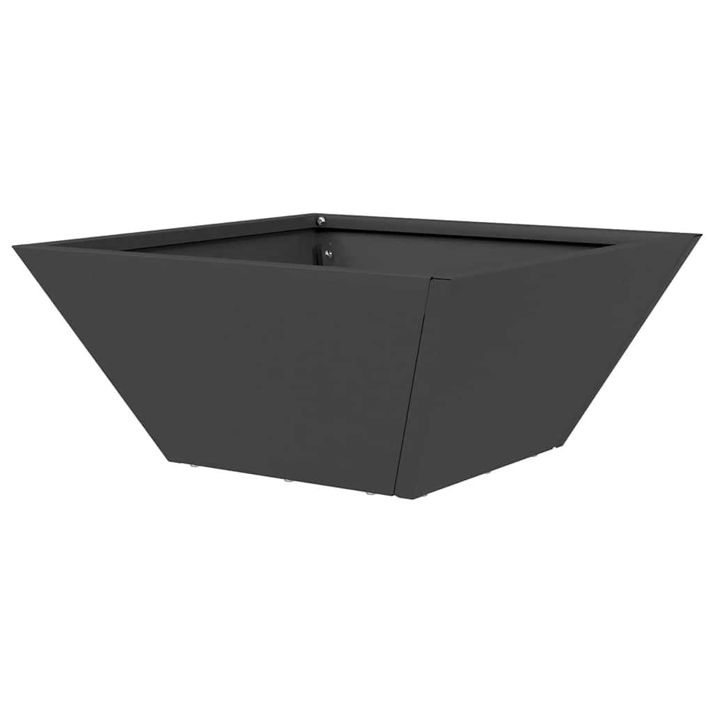 Trädgårdsplanterare Svart 35 x 35 x 15 cm Kallvalsat stål