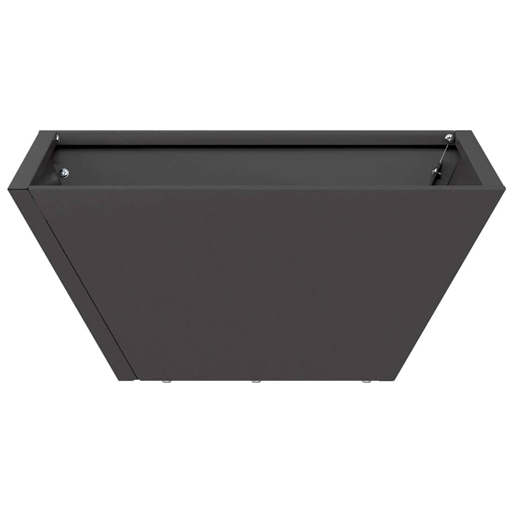 Trädgårdsplanterare Svart 35 x 35 x 15 cm Kallvalsat stål