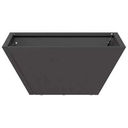 Trädgårdsplanterare Svart 35 x 35 x 15 cm Kallvalsat stål