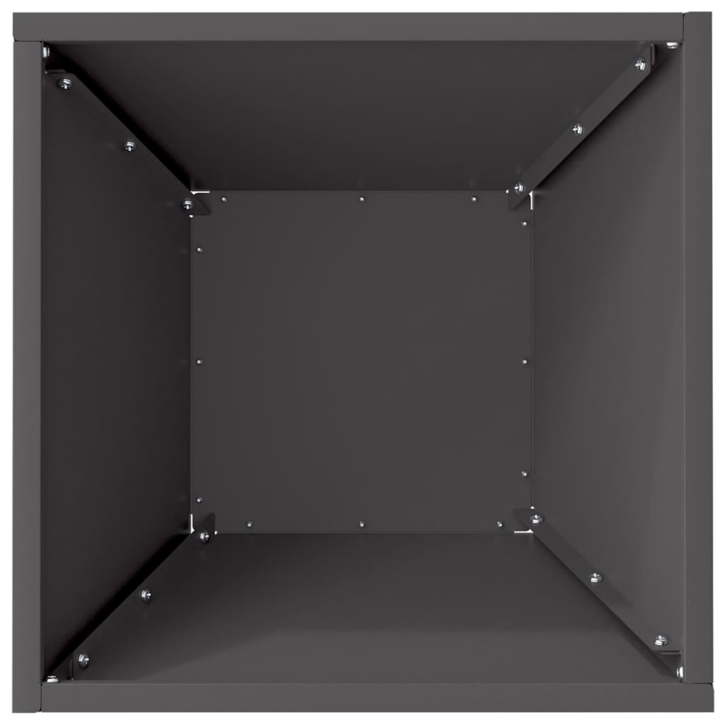 Trädgårdsplanterare Svart 35 x 35 x 15 cm Kallvalsat stål