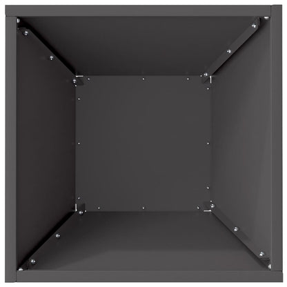 Trädgårdsplanterare Svart 35 x 35 x 15 cm Kallvalsat stål