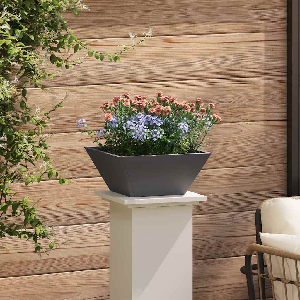 Trädgårdsplanterare 5 pcs Svart 35 x 35 x 15 cm Kallvalsat stål