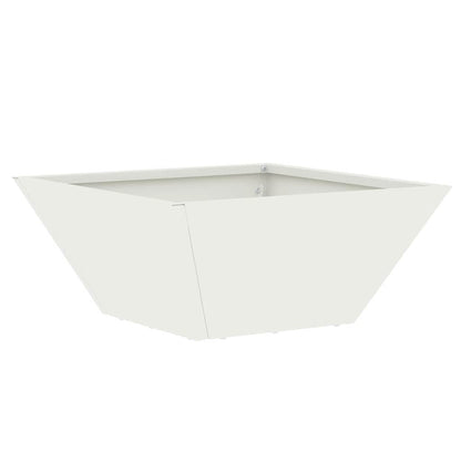 Trädgårdsplanterare Vit 35 x 35 x 15 cm Kallvalsat stål