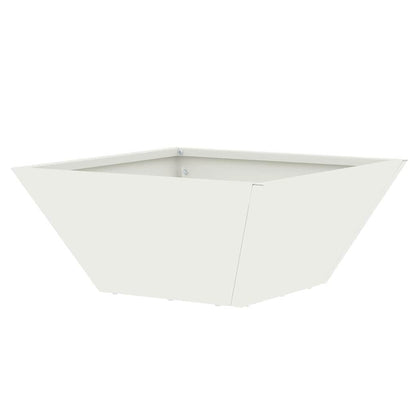 Trädgårdsplanterare Vit 35 x 35 x 15 cm Kallvalsat stål