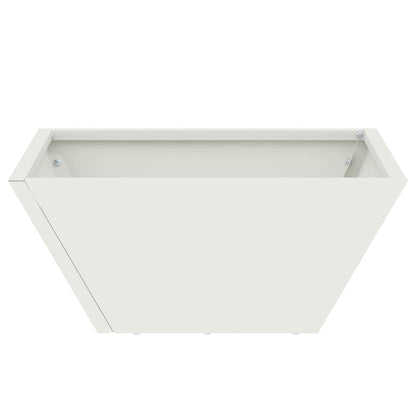 Trädgårdsplanterare Vit 35 x 35 x 15 cm Kallvalsat stål